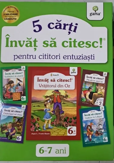 Pachet Învăț să citesc pentru cititori entuziaști 4 - 6-7 ani