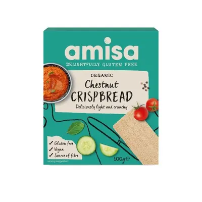 Crispbread cu faina de castane bio 100g Amisa