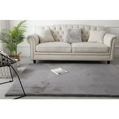 Covor Blanita Gri, Antiderapant, 60 cm x 100 cm, Soft Lop 070