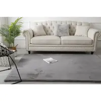 Covor Blanita Gri, Antiderapant, 60 cm x 100 cm, Soft Lop 070