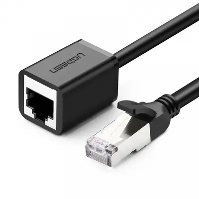 Prelungitor Cablu Retea UGREEN NW112, RJ45 - RJ45, 1m, Negru