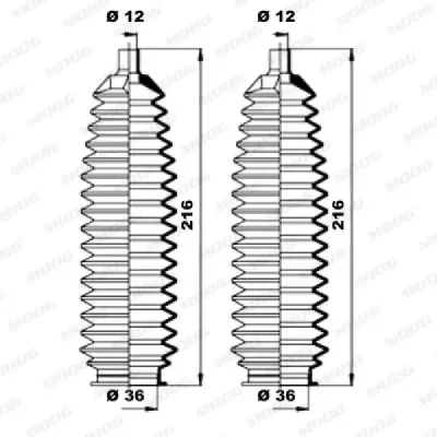 Burduf bieleta directie MOOG K150243