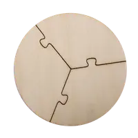 Puzzle rotund cu 3 piese din lemn