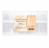Tipsuri Reutilizabile NAILSUP Sandwich DualFit – Migdală Rusească, 180 bucăți