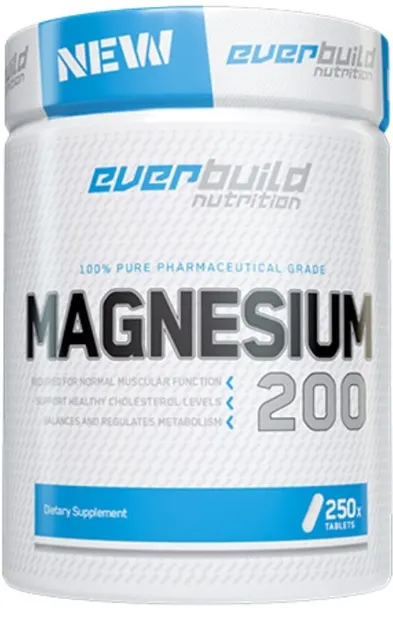 Pure Magnesium 200, 200 mg, 250 tablete, Everbuild