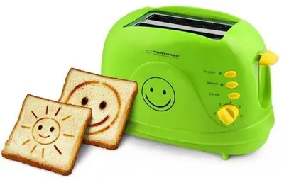 Prajitor de paine Esperanza - EKT003 Smiley, 750W, 7 viteze, verde