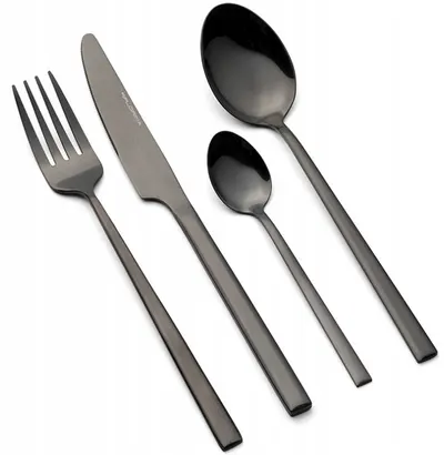 Set de tacâmuri Florina - Ritz, 16 piese, negru