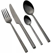 Set de tacâmuri Florina - Ritz, 16 piese, negru