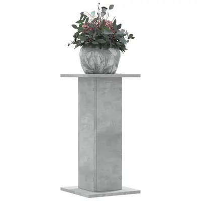 Gossi suport de plante, 2 buc., gri beton, 30x30x60 cm lemn prelucrat