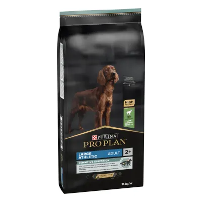 Hrana uscata pentru caini Pro Plan Large Athletic Adult, Sensitive Digestion, Miel, 14kg 14kg