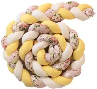 Apărătoare pentru pătuț Blossom Bay - 330 cm, galben cu flori