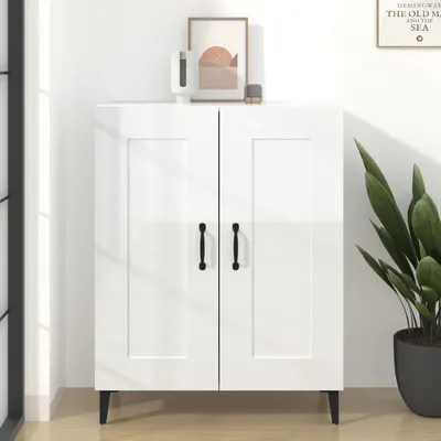vidaXL Dulap, alb extralucios, 69,5x34x90 cm, lemn compozit