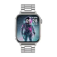 COLMI P80 Silver Steel - Smartwatch 1.83 HD, Bluetooth 5.3, Bratara Otel Inoxidabil, Monitorizare Puls, Somn Sport, IP67 Waterproof, Android