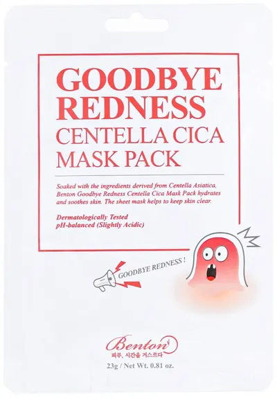 Benton Goodbye Redness Mască de față cu folie Centella, 23 g