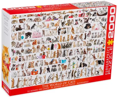 Puzzle Eurographics din 2000 de piese - Lumea pisicilor