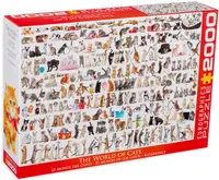 Puzzle Eurographics din 2000 de piese - Lumea pisicilor