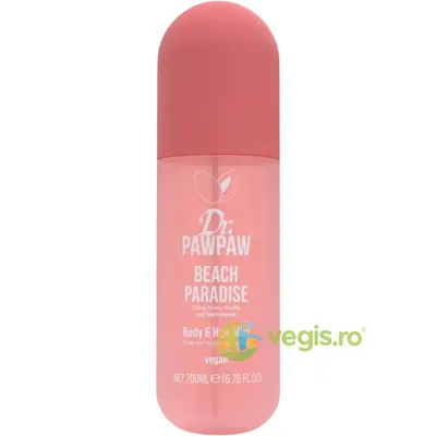 Spray pentru Corp si Par cu Parfum de Citrice, Vanilie si Lemn de Santal Beach Paradise 200ml