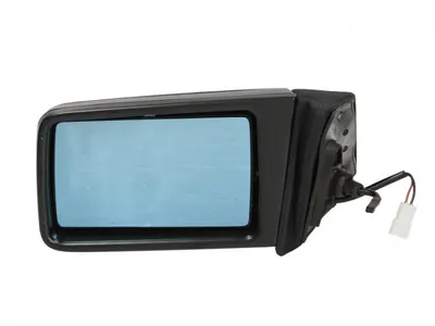 Oglinda laterala Stanga mecanic, plat, incalzita, albastru, potrivit MERCEDES 124 A124, 124 C124, 124 W124, 124 T-MODEL S124, 190 W201, E A124, E C124, E W124