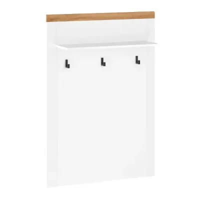Cuier suspendat VIGO, alb + stejar wotan, 92,6x24,5x132,2 cm