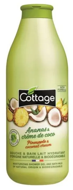 Cottage Gel de duș și spumă de baie Pineapple & Coconut cream, 750 ml