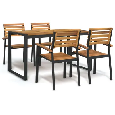 Gossi set mobilier de gradina, 5 piese, lemn masiv de acacia si metal