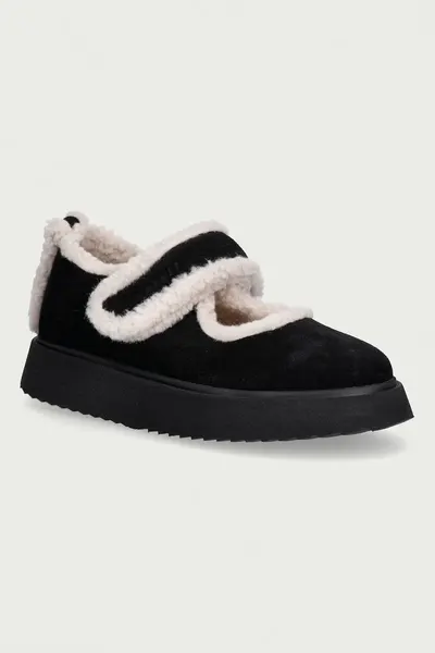 Inuikii balerini din piele întoarsă Shearling M.J.