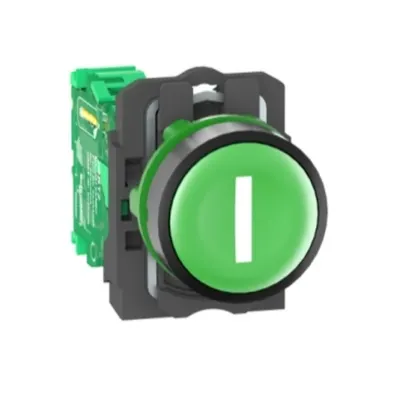 Emitator Xb5, Ø22 Mm, Cap Plastic, Marcaj I Alb Pe Capac Verde