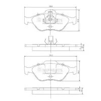 Set placute frana, frana disc NIPPARTS J3603065