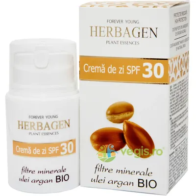 Crema de Zi SPF30 Filtre Minerale si Ulei de Argan 50g