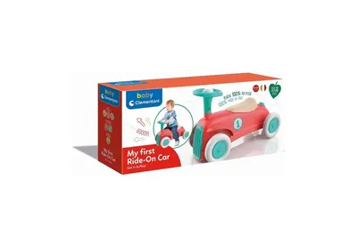 Masinuta copii fara pedale Clementoni Vintage Car dotata cu claxon, pentru copii incepand cu varsta de 12 luni
