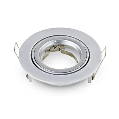 Recessed spot GU10 round, silber grey