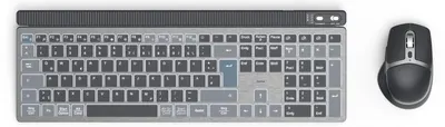 Set tastatură și mouse Hama - WKM-750, wireless , Chirilizat, negru/gri