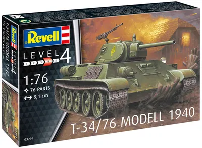 Model asamblat Revell Militar : Tancuri - T-34/76 Modell 1940