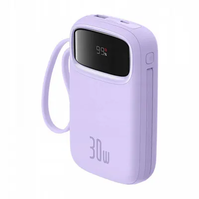Baterie Externa Baseus Qpow2, 10000mAh, 30W, QC + PD, 1 x USB-A - 3 x USB-C, Mov P10055008513-00