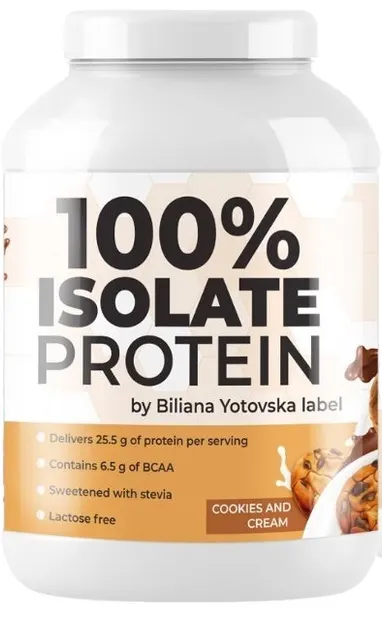 100% Protein isolate, fursec, 810 g, BY Supplements