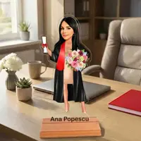 Caricatura pentru absolventa facultate - Statueta Personalizata tip Trofeu