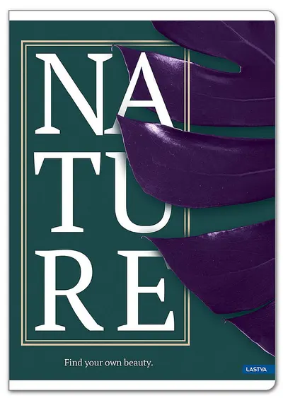 Caiet de notițe Lastva Nature - A5, 52 de coli, linii largi, asortiment
