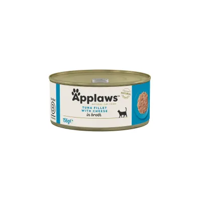 APPLAWS File, Ton și Brânză, conservă hrană umedă pisici, (în supă), 156g
