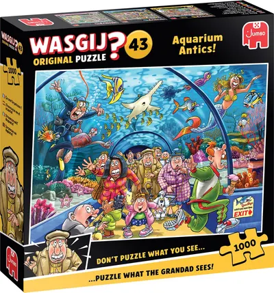 Puzzle-ghicitoare Jumbo din 1000 piese - Aventuri în acvariu