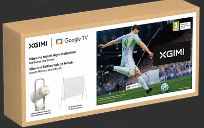 Videoproiector multimedia inteligent XGIMI – Vibe One Match Night Collection PROMO: Vibe One, 2K FHD, baterie 1.2h, 2x3W JBL, ecran 70", Google TV, gri