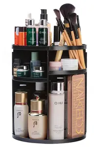Organizator de Machiaj Circular 360 Grade Negru