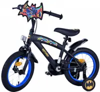 Bicicleta pentru copii EL Batman 14 inch ND, frana de mana pe roata din fata, scaun si ghidon reglabil, spite metalice, roti gonflabile, stopuri reflectorizante