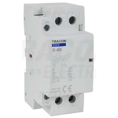 Contactor modular SHK2-40 230V AC, 50Hz, 2 Mod, 2×NO, AC1/AC7a, 40A