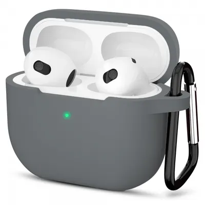 Husa Techsuit Silicone pentru Apple AirPods 3, Gri
