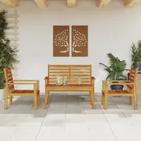 Gossi set mobilier de gradina, 4 piese, lemn masiv de acacia