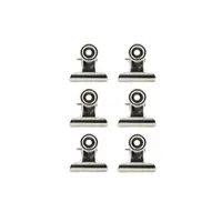Set 6 clipsuri magnetice- Medium Bulldog Clip -Silver