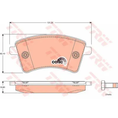 Set placute frana, frana disc TRW GDB1785