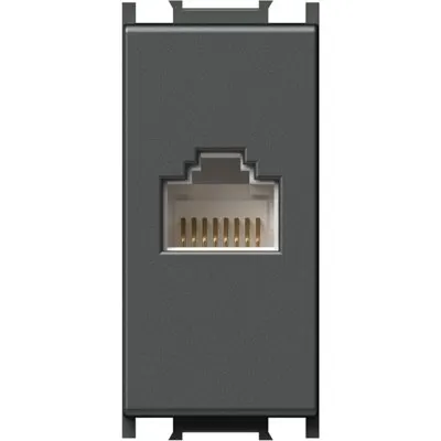 Modul Priza date cat.5 RJ45 1M Antracit, TEM Modul TEM-KM37AT-U