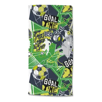 Prosop de plajă verde din catifea pentru copii 75x150 cm Goaltime – Good Morning