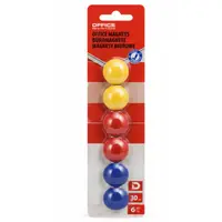 Magneti color OFFICE Products, 30 mm, set de 6 bucati